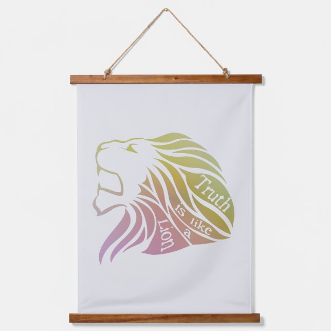 Truth is Like a Lion Tapestry (Front)