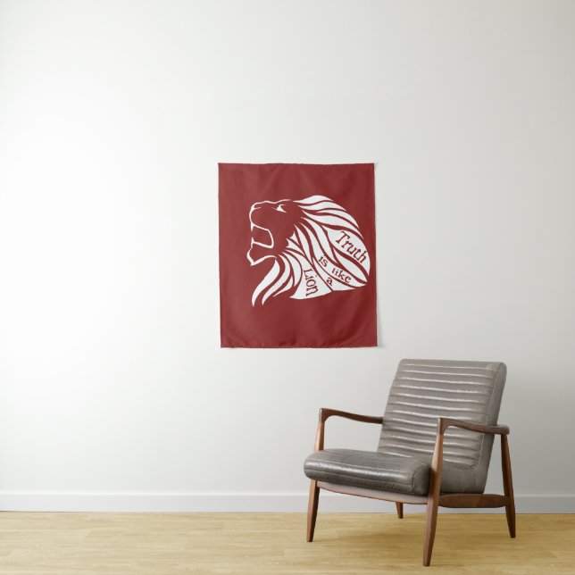 Truth is like a Lion  Tapestry (In Situ)