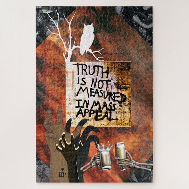 Truth is not measured in mass appeal jigsaw puzzle (Vertical)