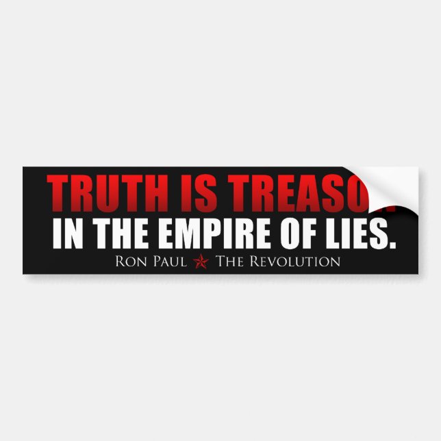 Truth is Treason - Ron Paul Bumper Sticker (Front)
