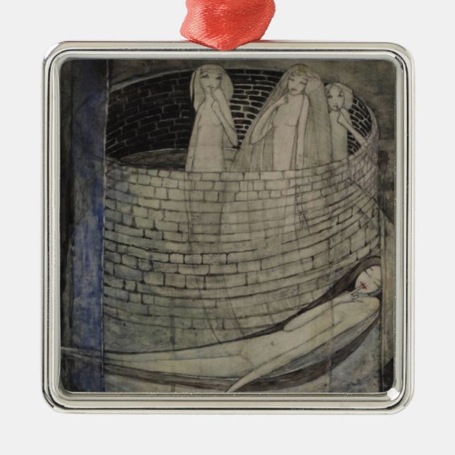 Truth Lies at the Bottom of the Well Metal Tree Decoration (Front)