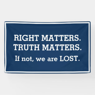 Truth Matters Impeachment Protest Sign Blue