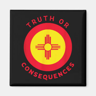 Truth Or Consequences New Mexico Nm Flag Zia Souve Magnet