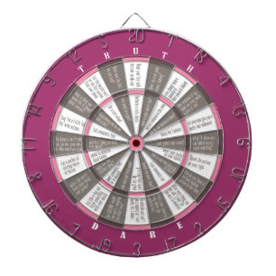 Truth or Dare Dart Board Pink/Grey (no kissing)