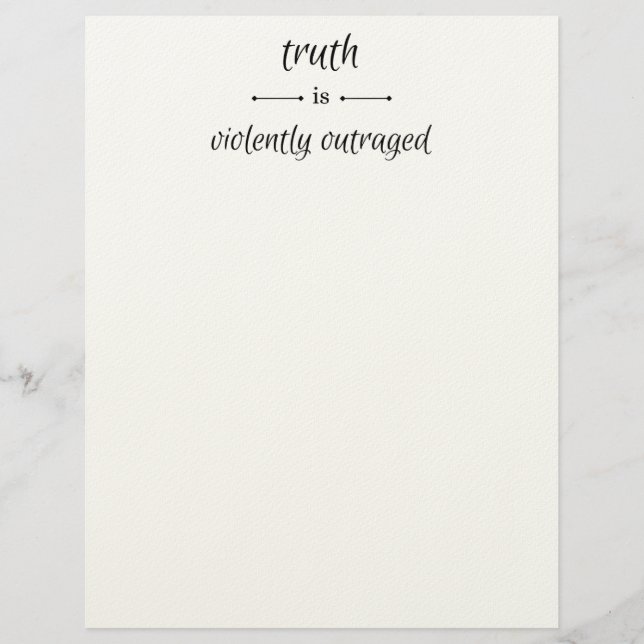 Truth or lie? custom letterhead (Front)