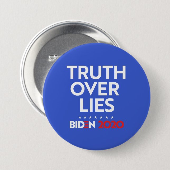TRUTH OVER LIES 7.5 CM ROUND BADGE (Front & Back)