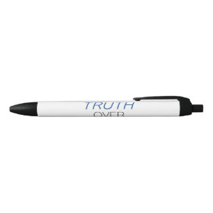 "Truth over lies" black, blue, red, white - Black Ink Pen