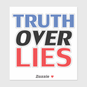 "Truth over Lies" Blue Black Red Vinyl Stickers