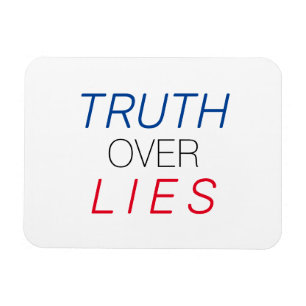 "Truth over Lies" blue white red black - Magnet