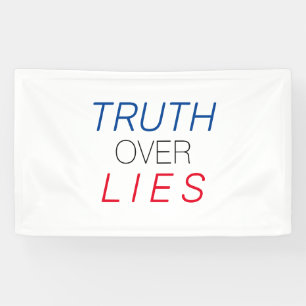 Truth over Lies - red, white, blue Banner