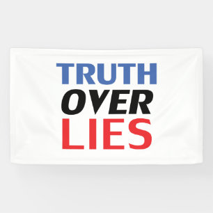 Truth over Lies - red, white, blue Banner