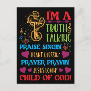 Truth Praise Blessing Pray Child Of God Christian Postcard