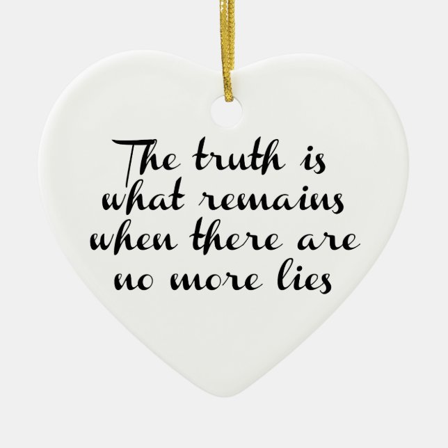 Truth Remains Ceramic Tree Decoration (Front)