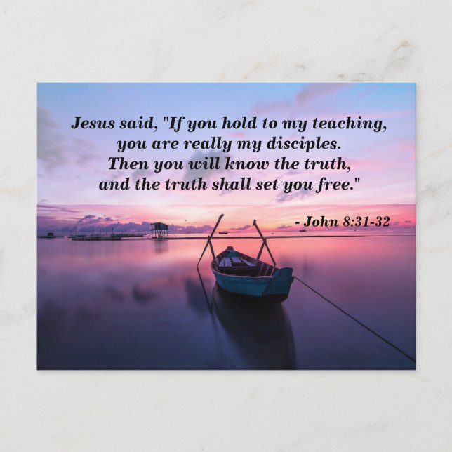 Truth Sets You Free Bible Memory Card (Front)