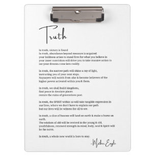 Truth victory courage poem poster wall art poetry  clipboard
