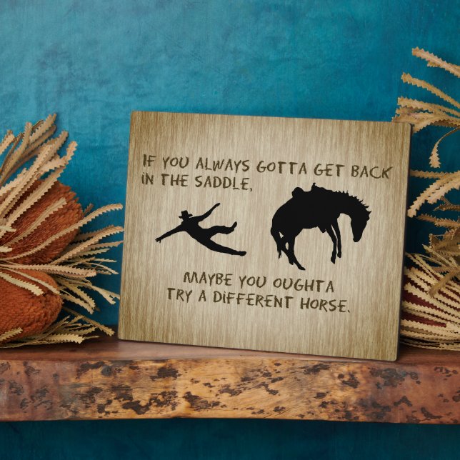 Try a Different Horse Plaque (Side)