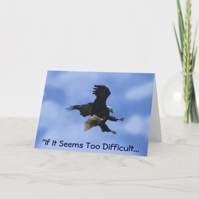 "TRY ANYWAY" EAGLE Series Holiday Card (Front)