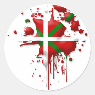 try flag Euskadi Basque Classic Round Sticker