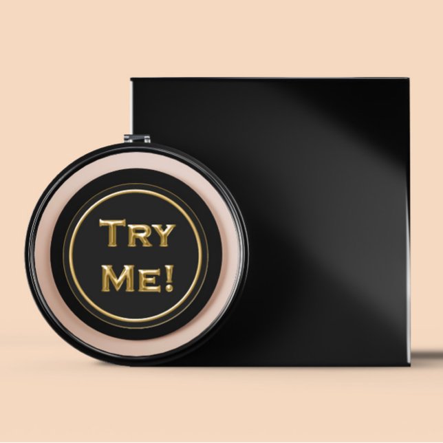 Try Me Black Gold For Your Tester Sample Contain Classic Round Sticker (Try Me Black Gold For Your Tester Sample Contain Classic Round Sticker)