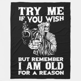 TRY ME IF YOU WISH FLEECE BLANKET