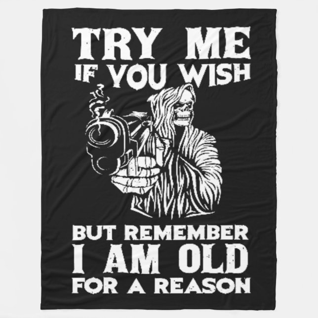 TRY ME IF YOU WISH FLEECE BLANKET (Front)