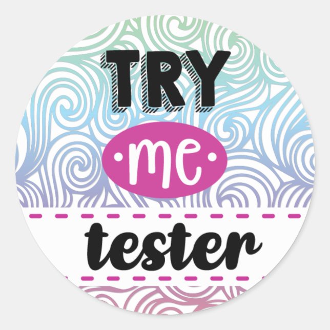 Try Me tester label (Front)
