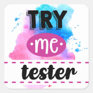 Try Me tester label
