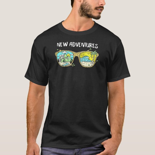 Try New Adventures - Explore The World T-Shirt (Front)