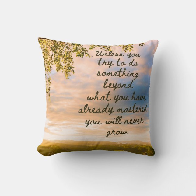 Try Something New Motivational Quote Cushion (Front)