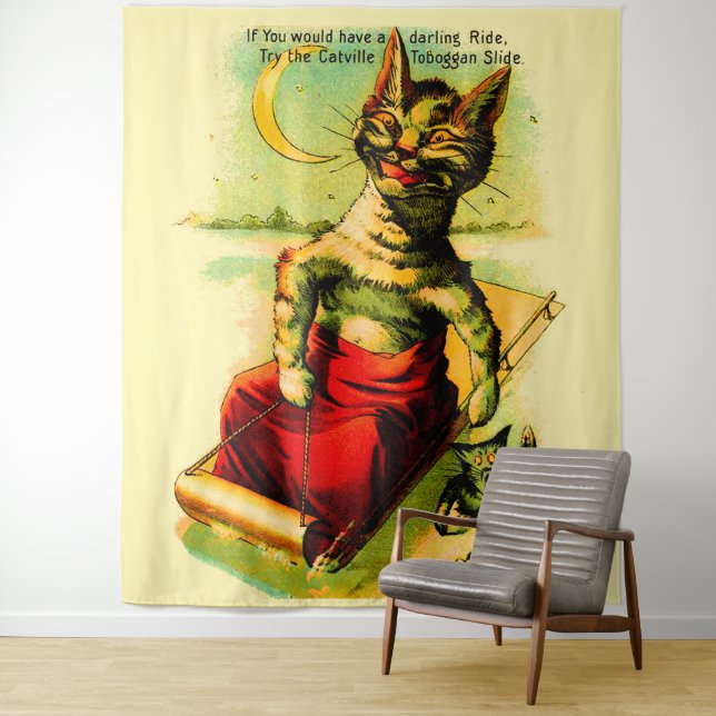 Try the Catville Toboggan Slide Tapestry (In Situ)