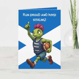 Try Time Thistle Scottish Rugby Motif  Card