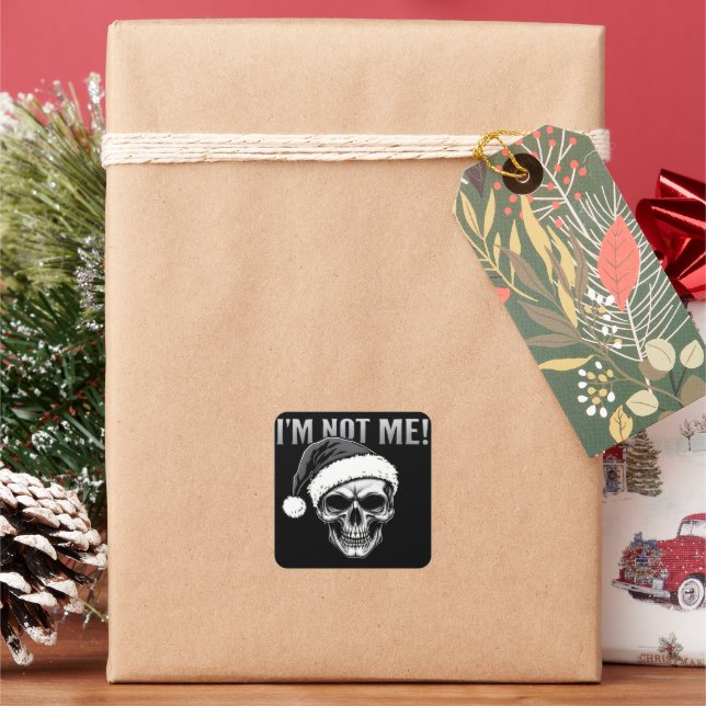 Try to describe your item the way a shopper would. square sticker (Holiday)