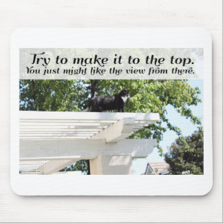 Try to Make It Cat Motivational Slogan Art  Mouse Mat