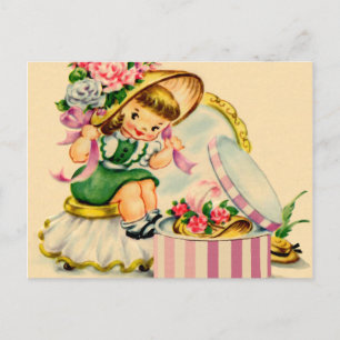 Trying on Hats Postcard