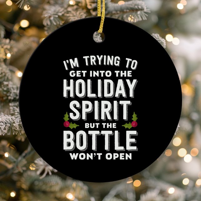 Trying To Get Into The Holiday Spirit Funny Ceramic Tree Decoration (Creator Uploaded)