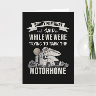 Trying to park the Motorhome Funny RV Card