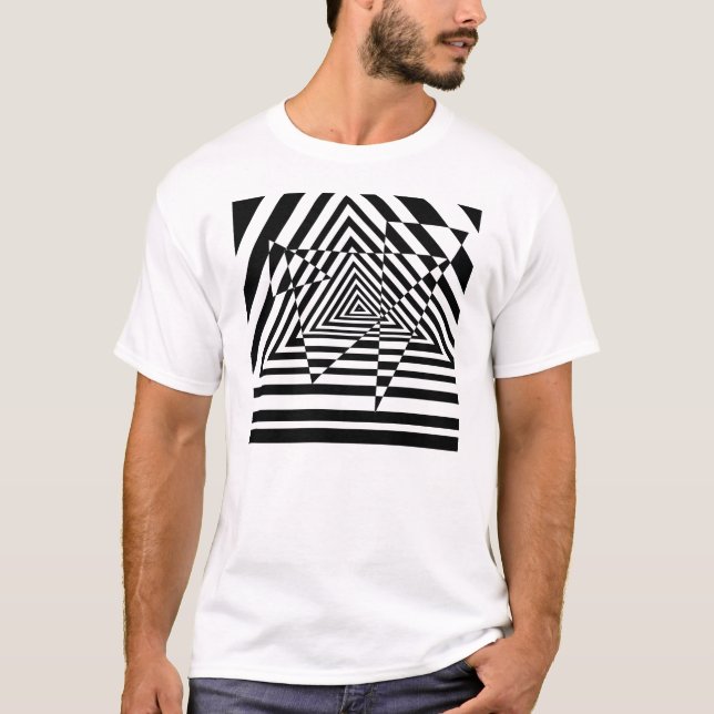 Trying Triangles Casino Illusion T-Shirt (Front)