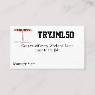 TRYJML50 Coupon Business Card