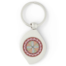 Trypillian Floral Solar Rosette Leaf Keychain