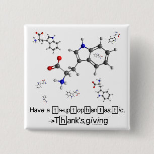 Tryptophan Molecule 15 Cm Square Badge