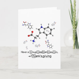 Tryptophan Molecule Holiday Card