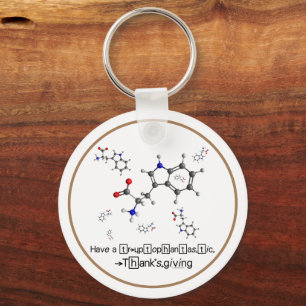 Tryptophan Molecule Key Ring