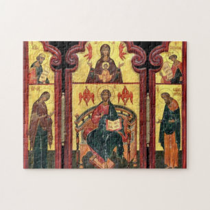 Tryptych of Christ Deesis Orthodox Christian Icon  Jigsaw Puzzle