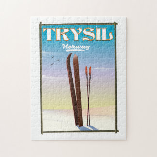 Trysil Norway , Norway ski travel poster Jigsaw Puzzle