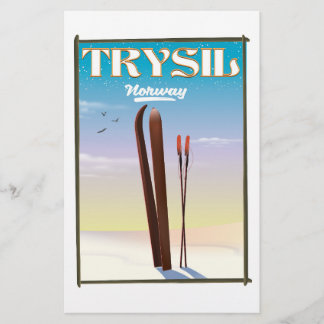 Trysil Norway , Norway ski travel poster Stationery