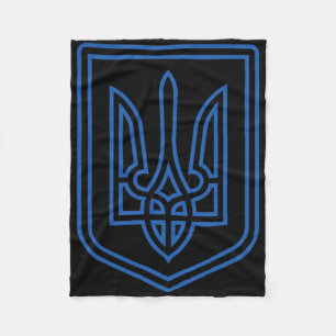 Tryzub Shirt Ukraine Coat Of Arms Ukrainian Anti-c Fleece Blanket