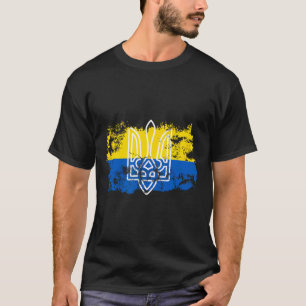 Tryzub Stand United With Ukraine Trident Ukrainian T-Shirt