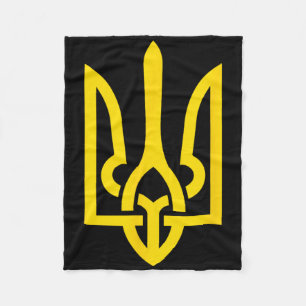 Tryzub Symbol Of Ukraine  Fleece Blanket