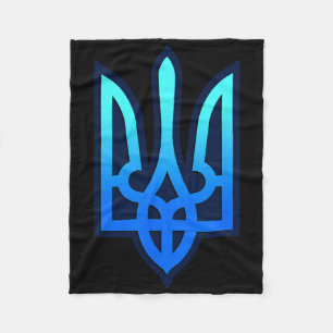 Tryzub Ukrainian Coat Of Arms Ukraine Gift Fleece Blanket