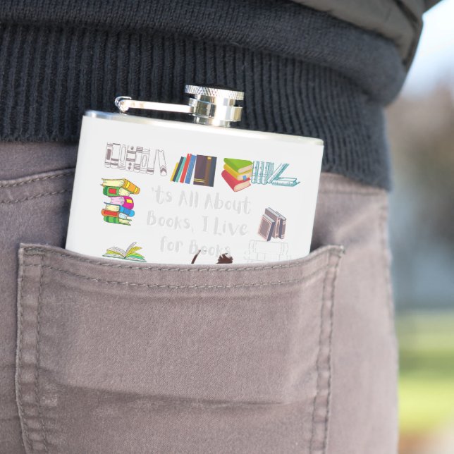 'ts all about books  hip flask (In Situ)